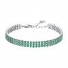 Bracciale Tennis Donna Luca Barra BK2842 In Acciaio Con Zirconi Verdi A Tre File