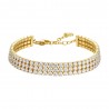 Bracciale Tennis Donna Luca Barra BK2846 In Acciaio Dorato Con Zirconi A Tre File