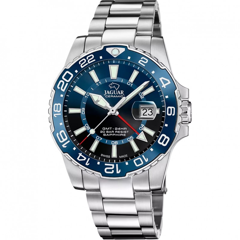 Orologio Uomo Jaguar J1011/2 Solo Tempo Con Quadrante Blu Sfumato A Nero