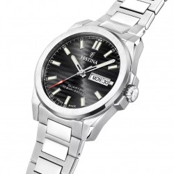 Orologio Uomo Festina F20073/5 Con Cinturino Acciaio E Quadrante Nero