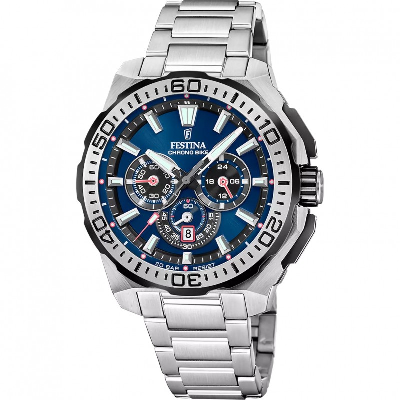 Orologio Uomo Festina Chrono Bike F20724/2 Con Quadrante Blu