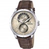 Orologio Uomo Multifunzioni Festina F16573/9 Con Cinturino Ecopelle Marrone