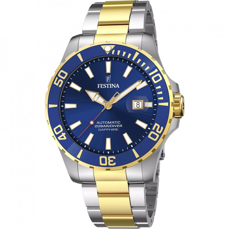 Orologio Uomo Automatico Festina F20532/1 Con Cassa E Cinturino Acciaio Bicolore