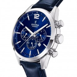 Orologio Uomo Cronografo Festina F20542/2 Con Quadrante E Cinturino Blu