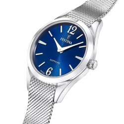 Orologio Donna Festina Grace  F20076/3 In Acciaio Swiss Made Con Quadrante Blu