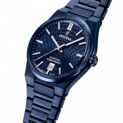 Orologio Uomo Festina F20078/1 In Acciaio IP Blu Con Meccanismo Swiss Made