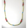 Completo Donna Collana Bracciale Sovrani K2808 DB In Bronzo Dorato Con Cristalli Verdi