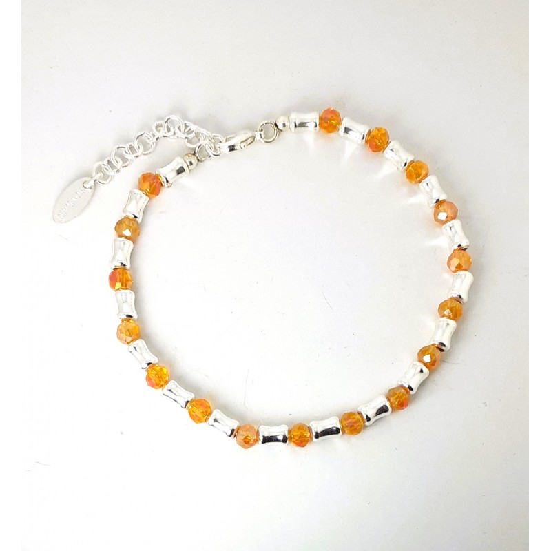 Bracciale Donna Sovrani J11255 In Bronzo Con Cristalli Arancioni