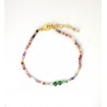 Completo Collana Bracciale Sovrani J10562 In Bronzo Dorato Con Cristalli Multicolore