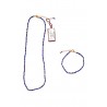 Completo Collana Bracciale Donna Sovrani J10569 In Bronzo Dorato Con Cristalli Blu