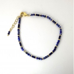 Completo Collana Bracciale Donna Sovrani J10569 In Bronzo Dorato Con Cristalli Blu