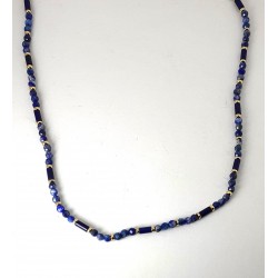 Completo Collana Bracciale Donna Sovrani J10569 In Bronzo Dorato Con Cristalli Blu