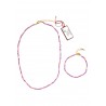 Completo Donna Collana Bracciale Sovrani J10573 In Bronzo Dorato Con Cristalli Viola Glicine