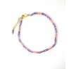 Completo Donna Collana Bracciale Sovrani J10573 In Bronzo Dorato Con Cristalli Viola Glicine