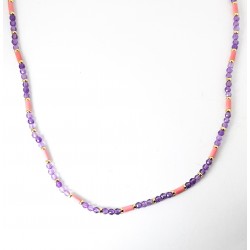 Completo Donna Collana Bracciale Sovrani J10573 In Bronzo Dorato Con Cristalli Viola Glicine