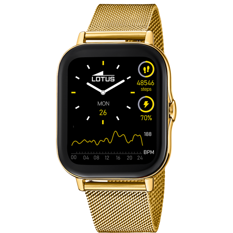 Orologio Smartwatch Uomo Lotus 50049/1 Con Cassa E Cinturino Acciaio Dorato