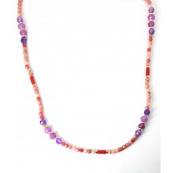 Completo Collana Bracciale Sovrani J10560 In Bronzo Dorato Con Cristalli Viola