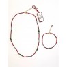 Completo Donna Collana Bracciale Sovrani J10565 Con Cristalli Rosso Granato