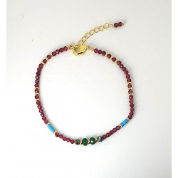 Completo Donna Collana Bracciale Sovrani J10565 Con Cristalli Rosso Granato