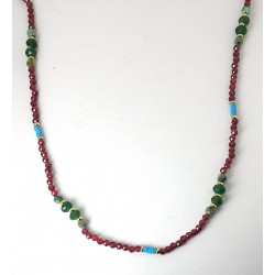 Completo Donna Collana Bracciale Sovrani J10565 Con Cristalli Rosso Granato