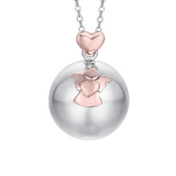Collana Donna Luca Barra CK1464 Con Pendente Chiama Angeli Con Angelo Rosé
