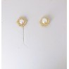 Orecchini Donna Gioja Argento COR13 In Argento Dorato Con Perla Bianca