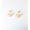 Orecchini Donna Gioja Argento COR13 In Argento Dorato Con Perla Bianca
