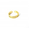 Anello Donna Luca barra ANK640 In Acciaio Dorato Tipo Catena