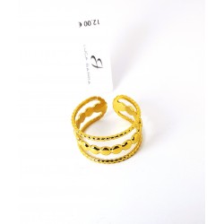Anello Donna Luca Barra ANK634 A Fascia In Acciaio Dorato