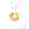 Anello Donna Luca Barra ANK634 A Fascia In Acciaio Dorato