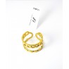 Anello Donna Luca Barra ANK642 A Fascia In Acciaio Dorato