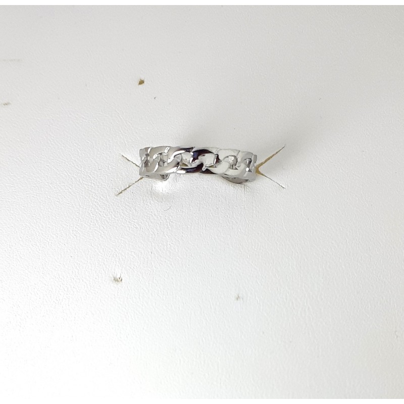 Anello Donna Luca Barra ANK639 In Acciaio A Fascia Tipo Catena
