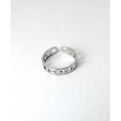 Anello Donna Luca Barra ANK639 In Acciaio A Fascia Tipo Catena