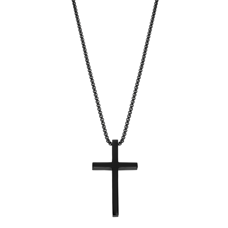 Collana Uomo Lotus Style LS2370/1/1 In Acciaio IP Nero Con Croce