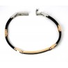 Bracciale Uomo Arkano ABA028BNR In Acciaio IP Nero E Rosé Con Diamantini