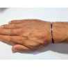 Bracciale Uomo Arkano ABA028BNR In Acciaio IP Nero E Rosé Con Diamantini