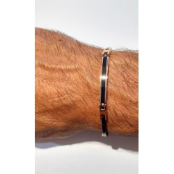 Bracciale Uomo Arkano ABA028BNR In Acciaio IP Nero E Rosé Con Diamantini