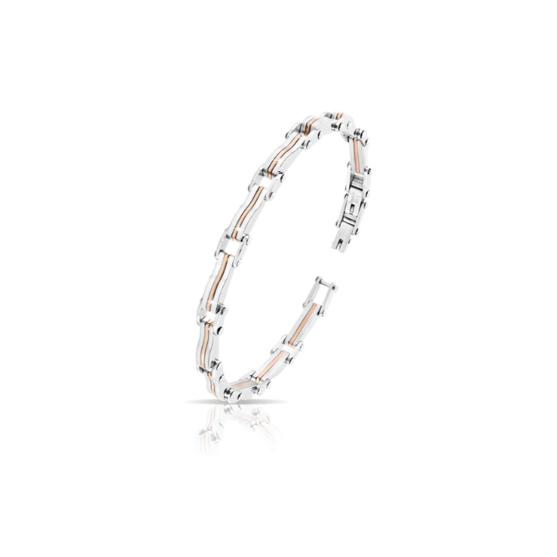 Bracciale Uomo Arkano BAC96R In Acciaio Con Particolari Rosé