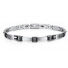 Bracciale Uomo Arkano BAR02BNB In Acciaio Con Strass