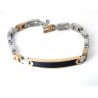 Bracciale Uomo Arkano BAC132R In Acciaio Con Piastra Rosé E Carbonio