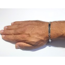 Bracciale Uomo Arkano BAC132R In Acciaio Con Piastra Rosé E Carbonio