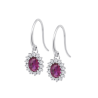 Orecchini Pendenti Donna Lotus Silver LP3459-4/12 In Argento Con Zircone Rosso