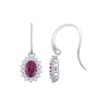 Orecchini Pendenti Donna Lotus Silver LP3459-4/12 In Argento Con Zircone Rosso