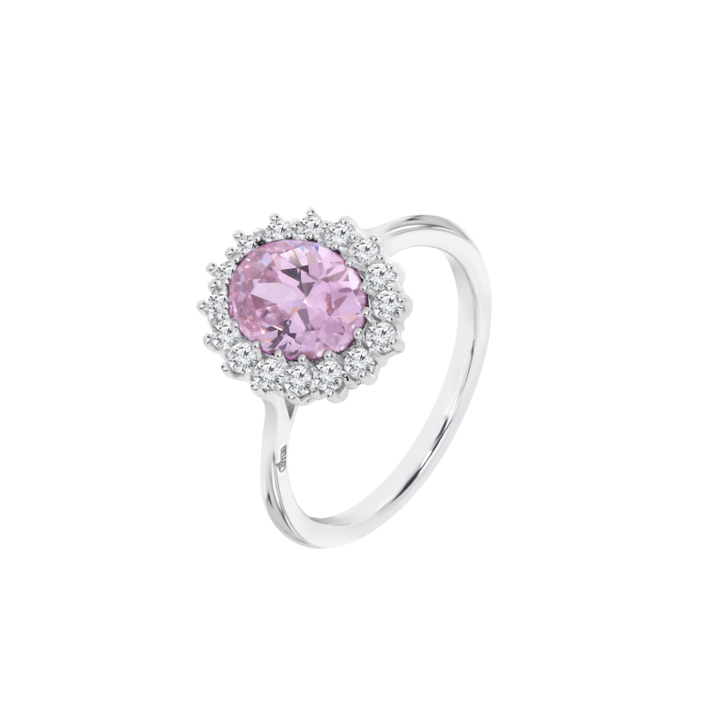 Anello Donna Lotus Silver LP3459-3/614 In Argento Con Zircone Rosa