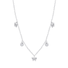 Collana Donna Lotus Silver LP3900-1/1 In Argento Con Farfalle E Zirconi