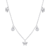 Collana Donna Lotus Silver LP3900-1/1 In Argento Con Farfalle E Zirconi