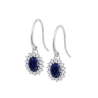 Orecchini Donna Lotus Silver LP3459-4/9 In Argento Con Zircone Blu E Chiusura A Gancio