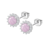 Orecchini Donna Lotus Silver LP3791-4/1 In Argento Con Cristallo Rosa E Zirconi