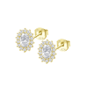 Orecchini Donna Lotus Silver LP3459-4/7 In Argento Dorato Con Zircone Ovale