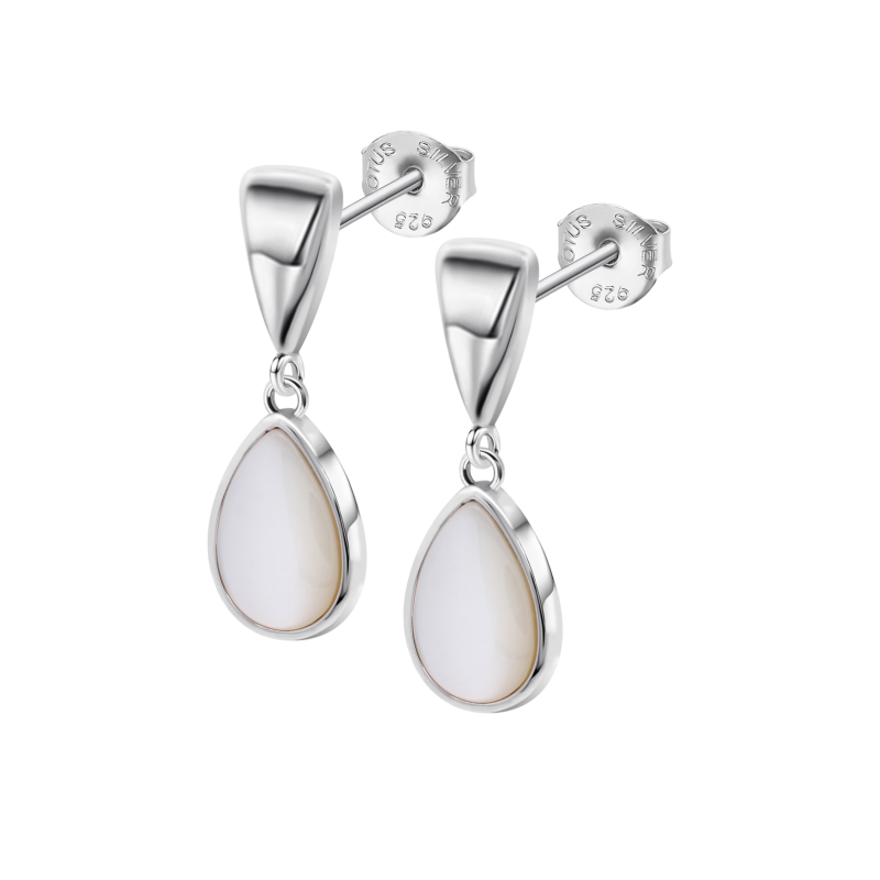 Orecchini Donna Lotus Silver LP3795-4/1 In Argento Con Madreperla A Goccia